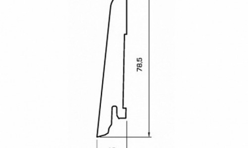Плинтус Pedross Шпонированный 80х16 мм Дуб Черный