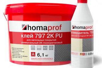 Клей Homaprof для напольных покрытий 2K PU 797 Prof (7 кг)