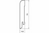 Плинтус Pedross Шпонированный 70х15 мм Мербау