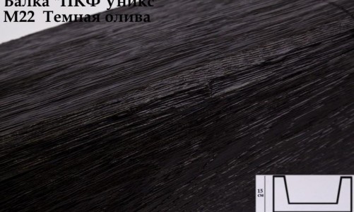 Балка декоративная Уникс М22 Темная олива (3 м) из полиуретана