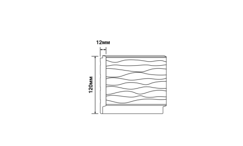 Панель декоративная HIWOOD LV127W NP (под покраску)