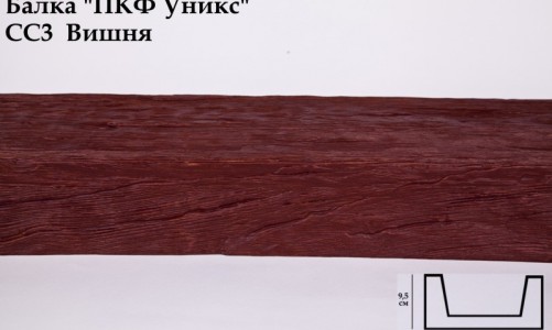 Балка декоративная Уникс СС3 Вишня (2 м) из полиуретана