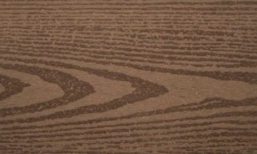 Террасная доска из ДПК Polivan Мелкий вельвет брашированный + текстура дерева 3D светло-коричневый