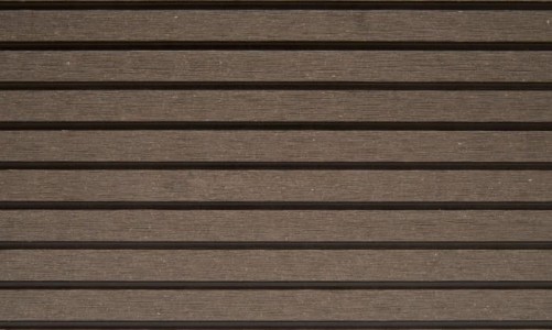 Террасная доска из ДПК Polivan Мелкий вельвет брашированный + текстура дерева 3D темно-коричневый