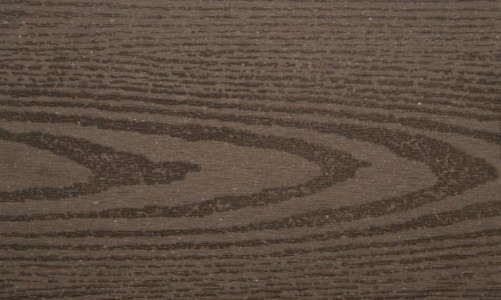 Террасная доска из ДПК Polivan Мелкий вельвет брашированный + текстура дерева 3D темно-коричневый