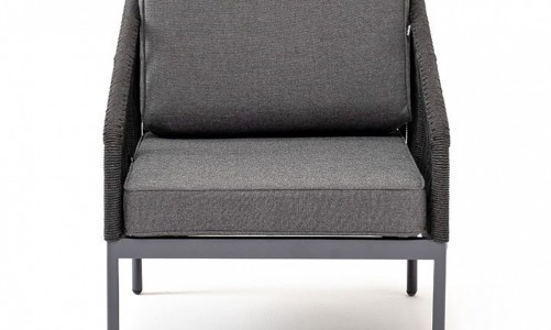 Кресло 4SIS Канны из роупа Цвет: темно-серый RAL7024, Savana grafit