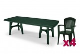 Комплект мебели Scab Giardino President Tris Super Elegant Monobloc Цвет: зелёный