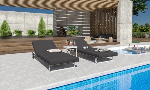 Шезлонг Ideal Patio Costa Цвет: белый, антрацит