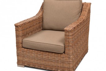 Кресло плетеное Roxina Цвет: коричневый, печочный