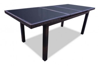 Плетеный стол Joygarden Mykonos раздвижной 210 см темно-коричневый