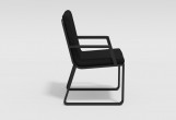 Обеденная зона Gardenini Primavera Carbon Черный с стульями Voglie Armrest