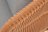 Диван 4SIS Милан 2-местный плетеный Цвет: светло-серый RAL7035 шагрень, оранжевый меланж, светло-серый