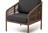 Кресло 4SIS Канны из роупа Цвет: коричневый RAL8016, коричневый, темно-серый