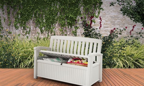 Скамья-сундук Keter Patio Bench белый