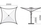 Зонт-парусник уличный квадратный Scolaro Vela