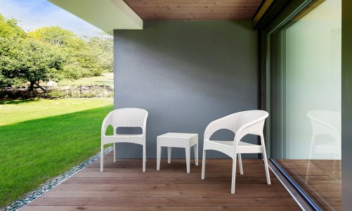 Столик плетеный Siesta Contract Miami Lounge для шезлонга GT 1009 Цвет: белый