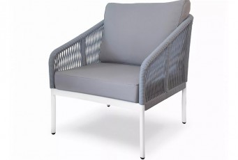 Кресло 4SIS Канны из роупа Цвет: светло-серый