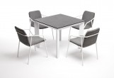 Обеденная группа 4SIS Венето 4-местная со стульями Марокко Цвет: белый, серый