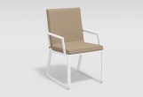 Обеденная зона Gardenini Voglie White 180 Бежевый со стульями Voglie Armrest