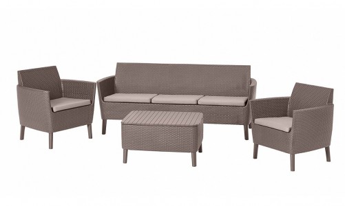 Лаунж зона Keter Salemo 3 seater set капучино