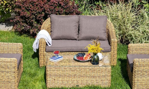 Комплект садовой мебели 4SIS Кон Панна (гиацинт) Цвет: соломенный
