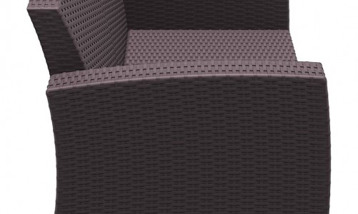 Диван плетеный с подушками Siesta Contract Monaco Lounge Цвет: коричневый