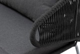 Диван 4SIS Милан 3-местный плетеный из роупа Цвет: темно-серый (RAL7024), темно-серый