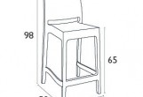 Стул полубарный Siesta Contract Maya Bar 65 Цвет: черный