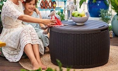 Стол-сундук Keter Circa Rattan 140 л