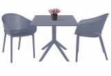 Комплект мебели Siesta Contract Sky 2 стула Цвет: темно-серый
