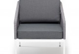 Кресло 4SIS Канны из роупа Цвет: белый, светло-серый, Neo ash