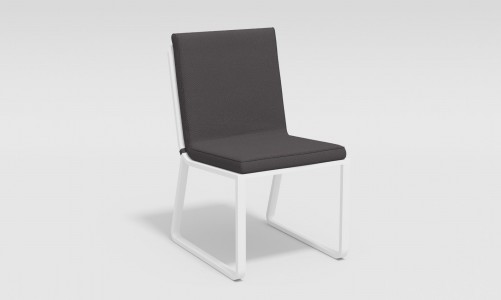 Обеденная зона Gardenini Voglie White 180 Антрацит со стульями Voglie