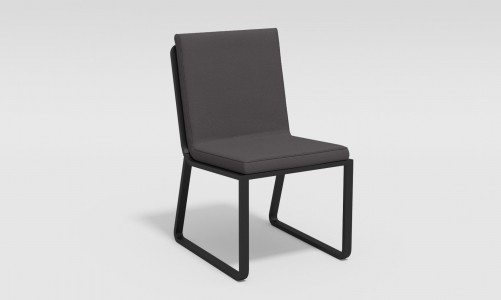 Обеденная зона Gardenini Voglie Carbon 180 Антрацит со стульями Voglie