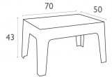 Столик журнальный Siesta Contract Box Table Цвет: красный