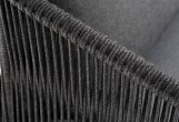 Диван 4SIS Милан 3-местный плетеный из роупа Цвет: темно-серый (RAL7024), темно-серый