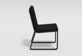 Обеденная зона Gardenini Voglie Round Carbon Черный со стульями Voglie