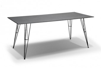 Стол обеденный 4SIS Руссо из HPL 184 Цвет: черный, серый гранит