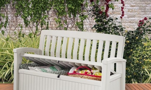 Скамья-сундук Keter Patio Bench белый