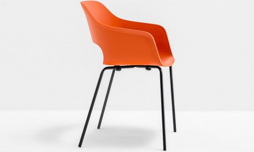 Кресло Pedrali Babila Цвет: чёрный, оранжевый