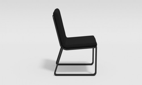 Обеденная зона Gardenini Malia Carbon 180 Черный со стульями Voglie