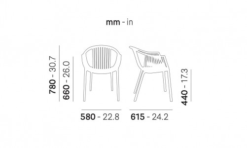 Кресло Pedrali Tatami Цвет: тёмно-серый
