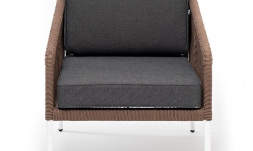 Кресло 4SIS Канны из роупа Цвет: белый, коричневый, серый