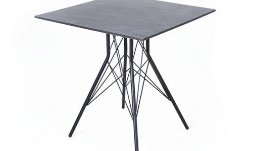 Интерьерный стол 4SIS Конте квадратный 70 Цвет: серый гранит