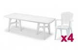 Комплект мебели Scab Giardino President Tris Super Elegant Monobloc Цвет: белый