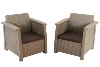 Комплект мебели Keter Toledo Duo set капучино