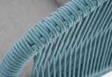 Диван 4SIS Милан 2-местный плетеный Цвет: светло-серый RAL7035 шагрень, бирюзовый, светло-серый