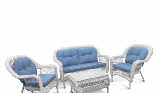 Комплект мебели из искусственного ротанга Lite Kavena White Blue