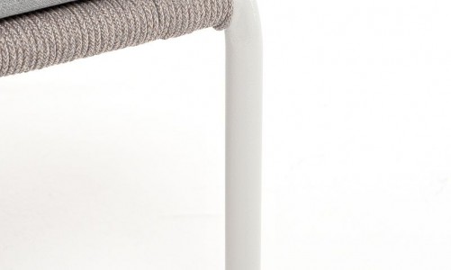 Диван 4SIS Милан 2-местный плетеный Цвет: светло-серый RAL7035 шагрень, серый меланж, светло-серый