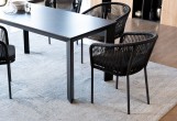 Обеденная группа 4SIS Венето 4-местная со стульями Марсель Цвет: серый гранит, темно-серый