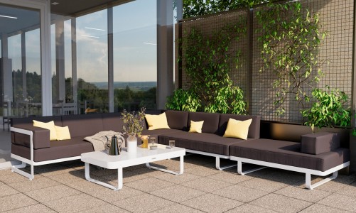 Лаунж зона Ideal Patio Tesora Цвет: белый, карбон